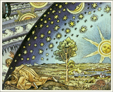Camille Flammarion.  An illustration depicting the known universe and the shared human desire to see further; to get closer to (the) God(s)/Goddess(es.)